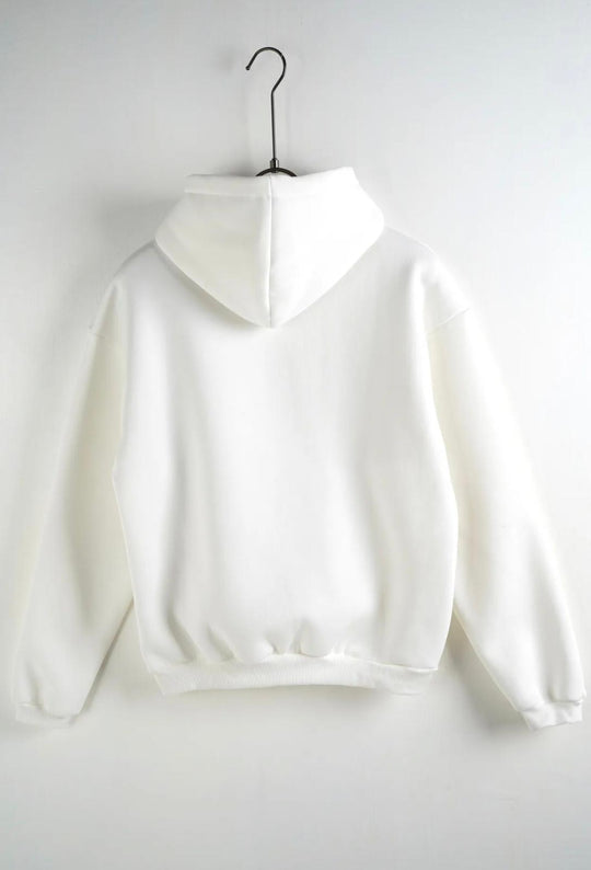 Sweat-shirt en coton blanc