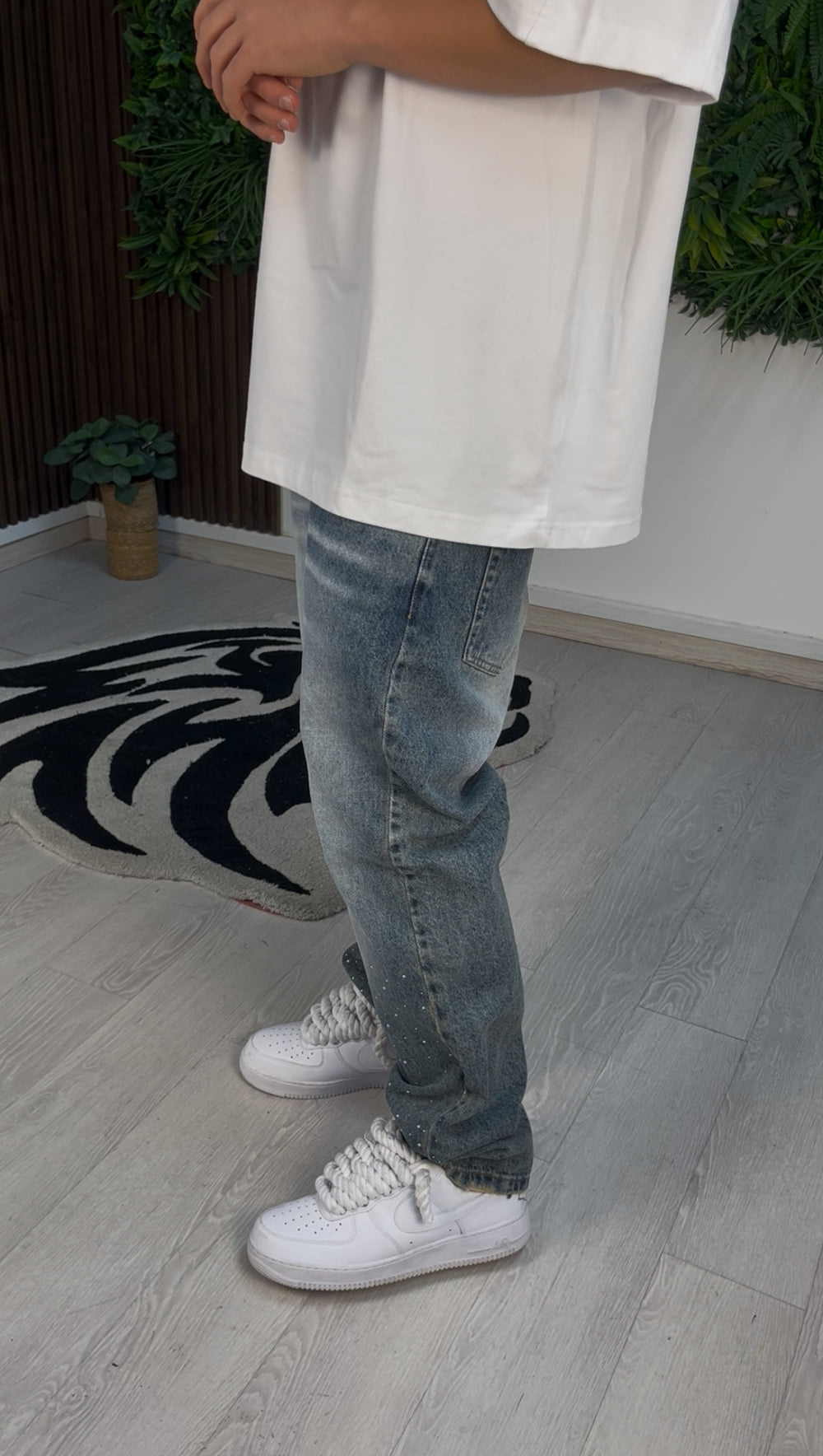 JEANS BAGGY ICE STRASS