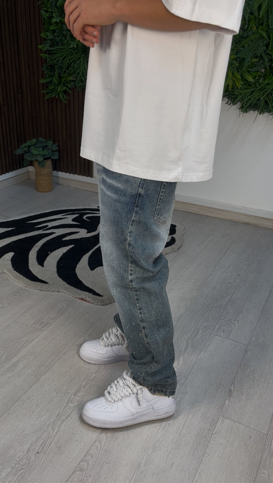 JEANS BAGGY ICE STRASS