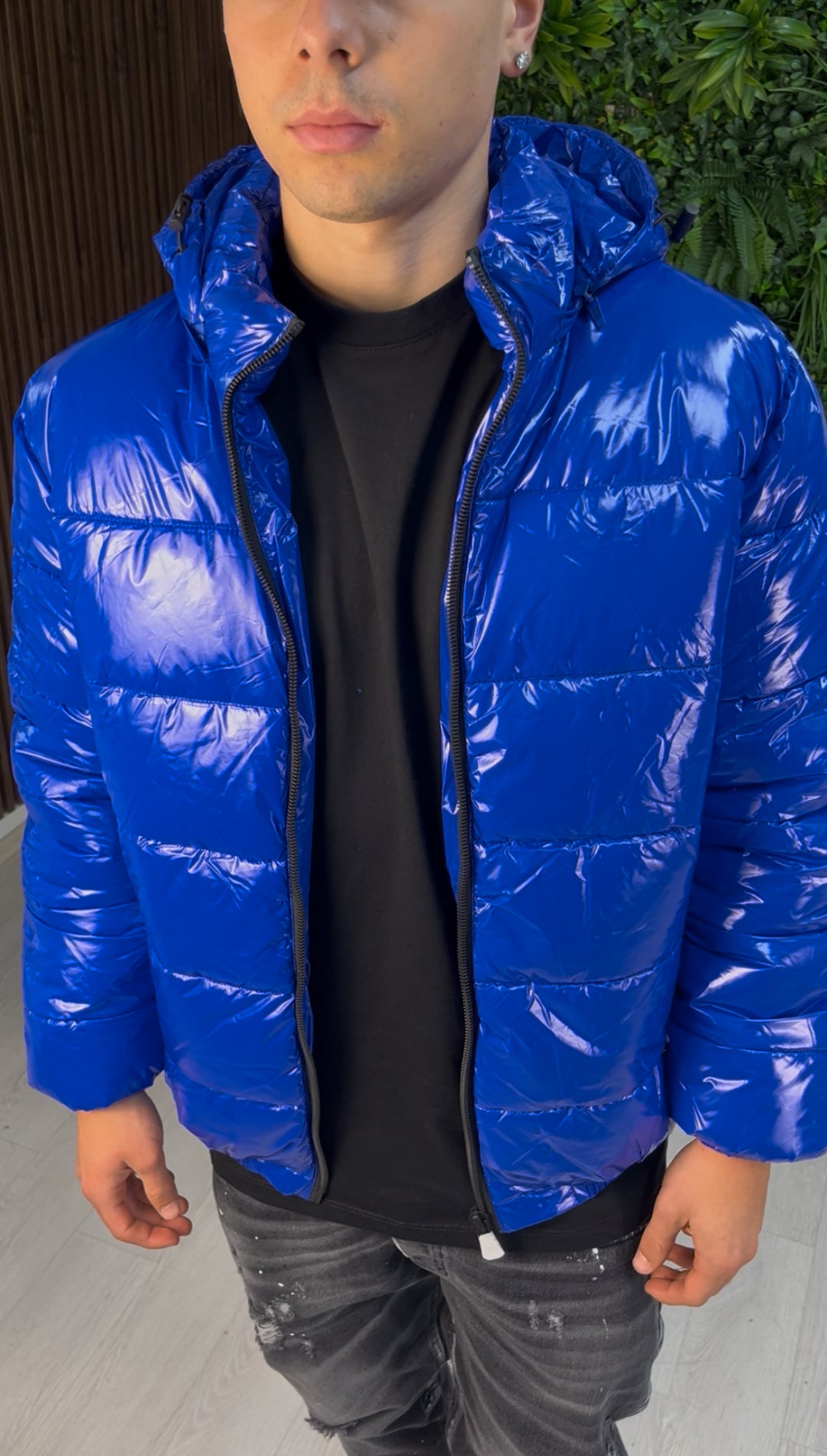 Veste brillante noire