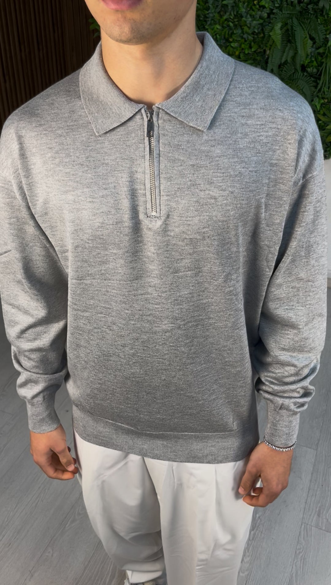 POLO CLASSIC ZIP GREY