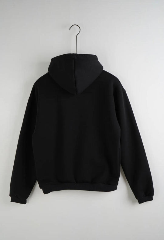 Sweat-shirt en coton noir