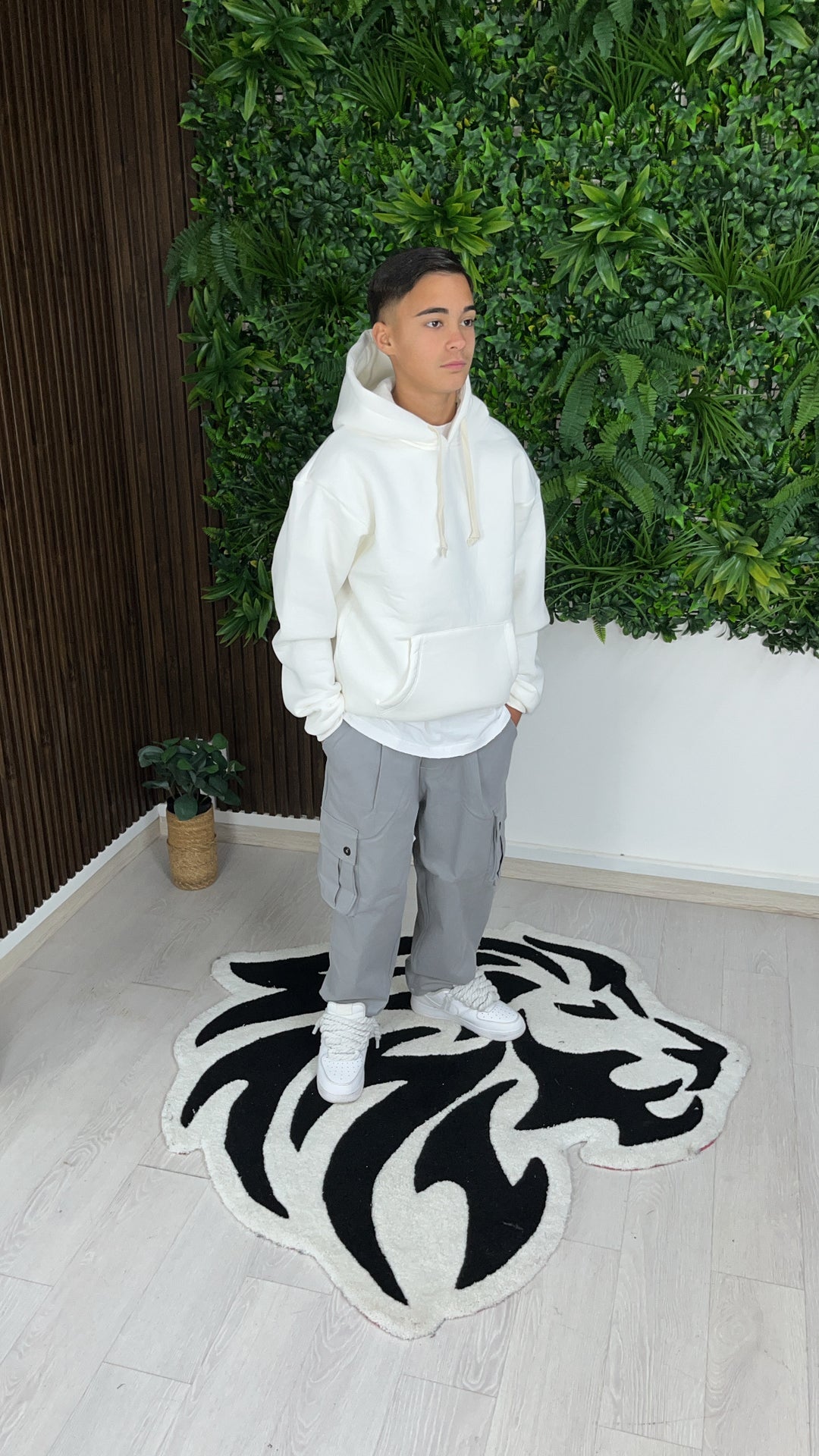 Sweat-shirt en coton blanc