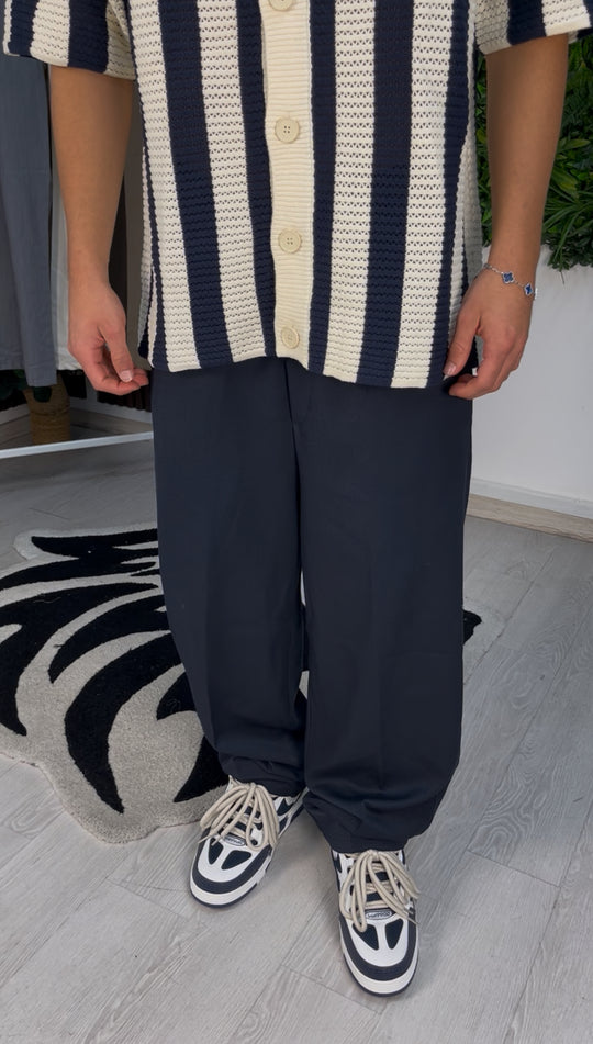 PANTALONE CLASSY BAGGY BLU NOTTE