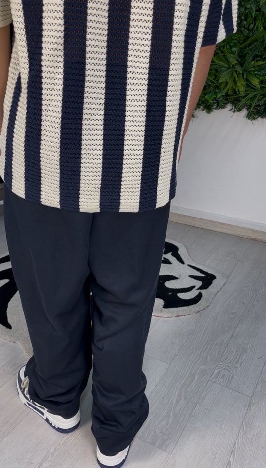PANTALONE CLASSY BAGGY BLU NOTTE