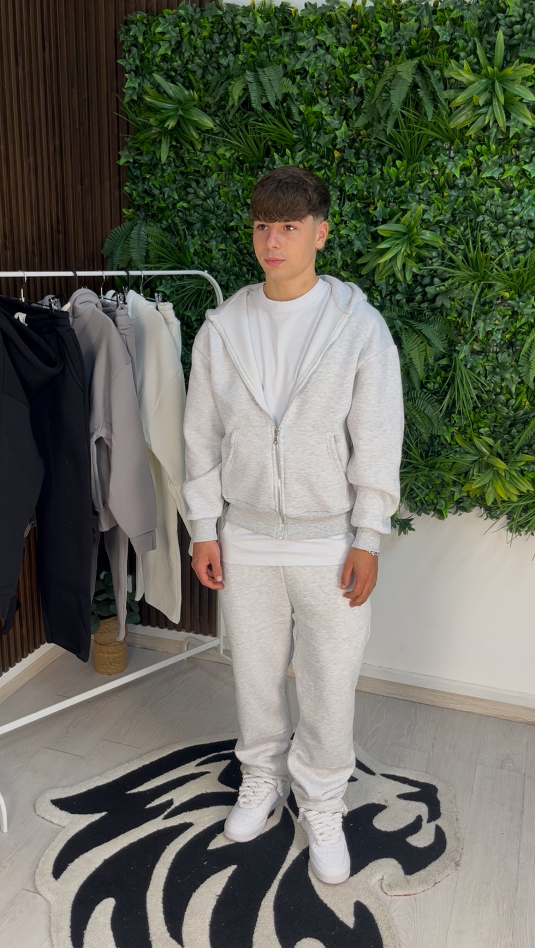 TRACKSUIT FULL ZIP GRIGIO CHIARO