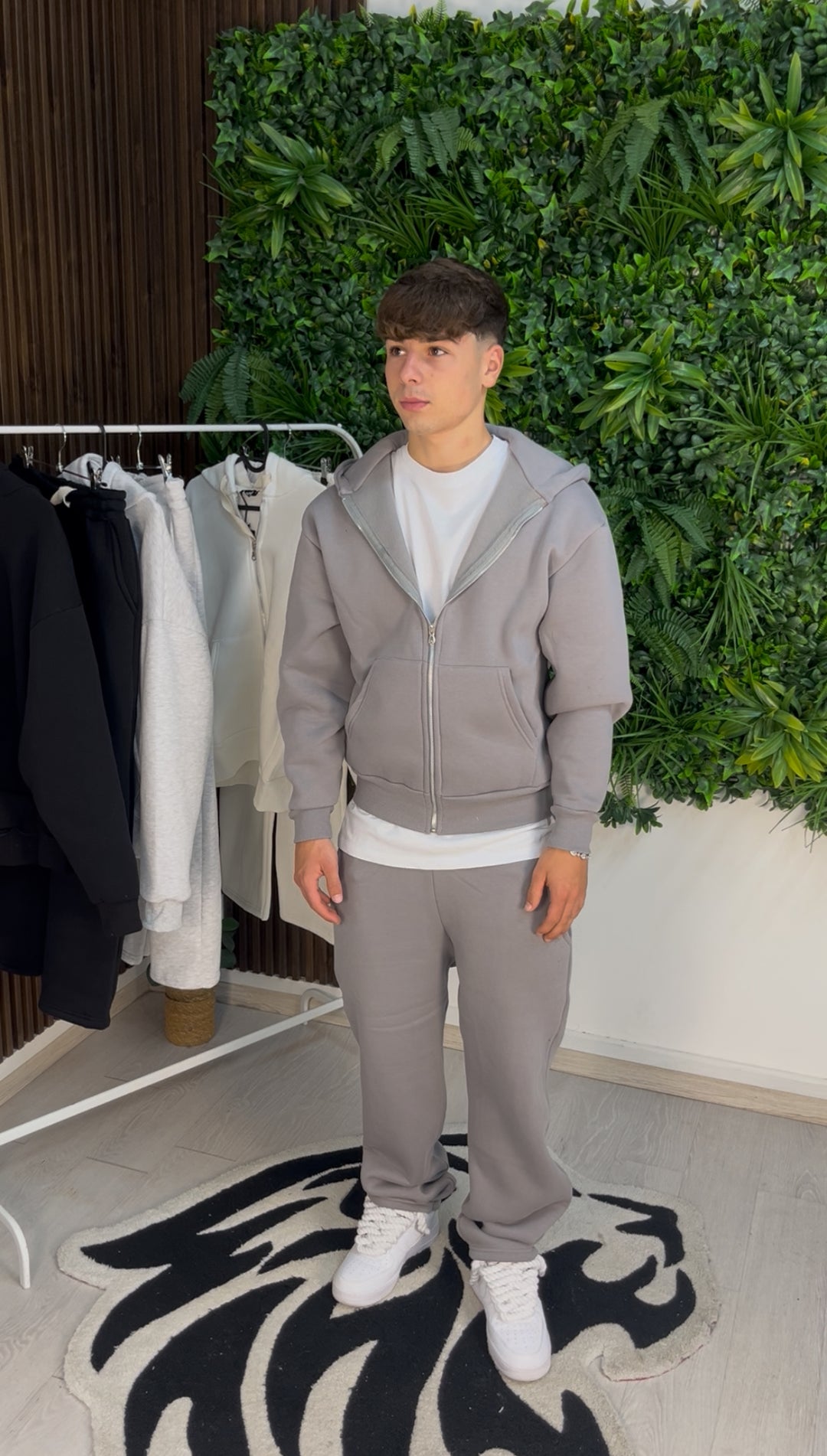 TRACKSUIT FULL ZIP GRIGIO SCURO