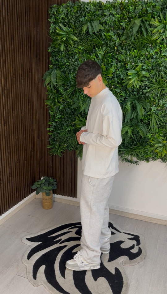 Pantalon de coton à fusée gris