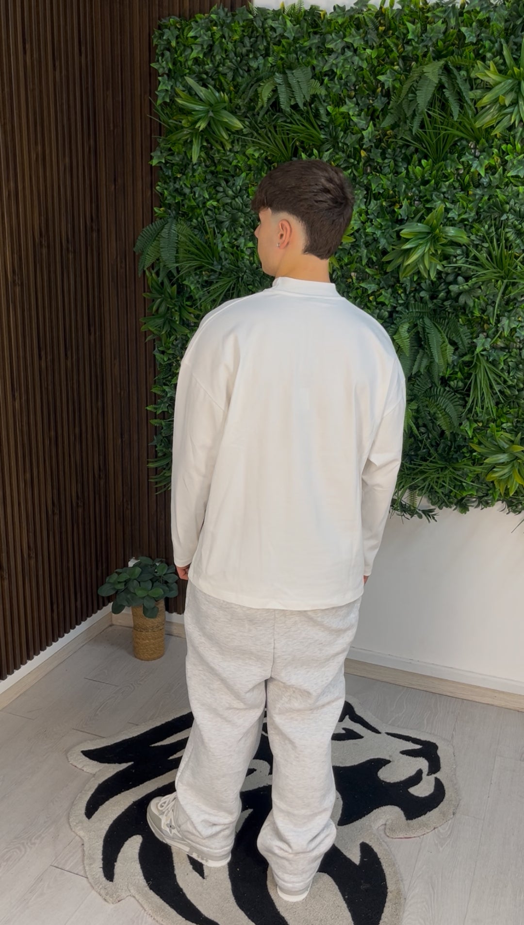 Pantalon de coton à fusée gris
