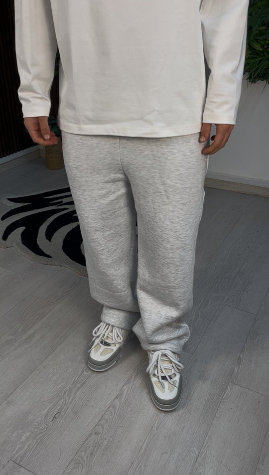 Pantalon de coton à fusée gris