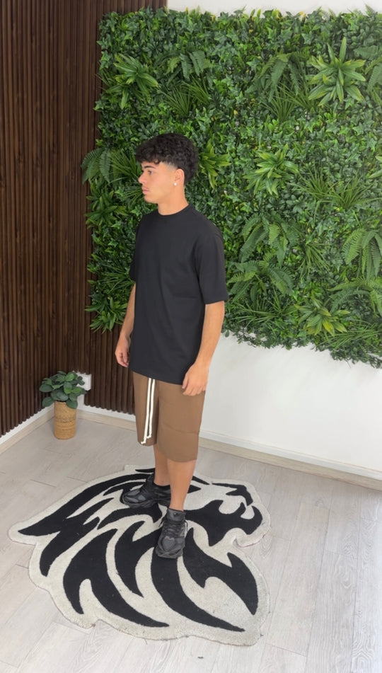 PANTALONCINO IN LINO BROWN