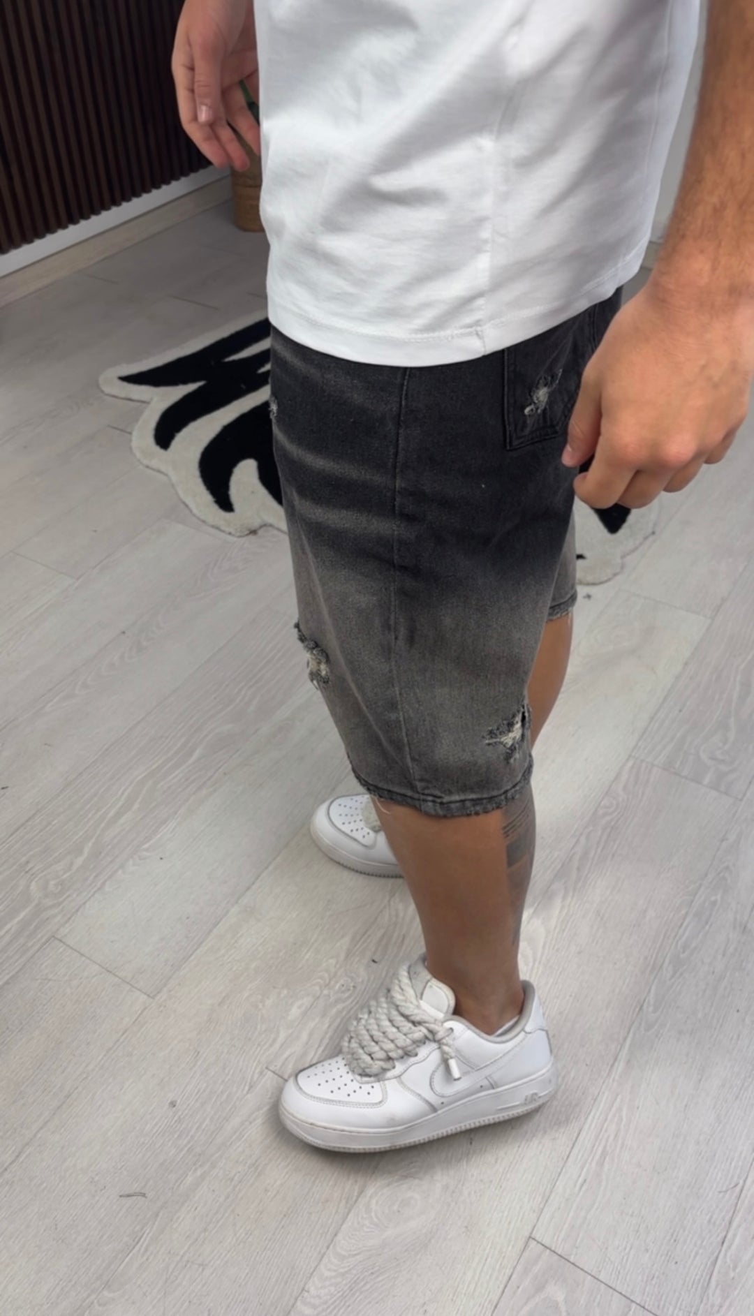 JEANS CORTO NERO PANAMA