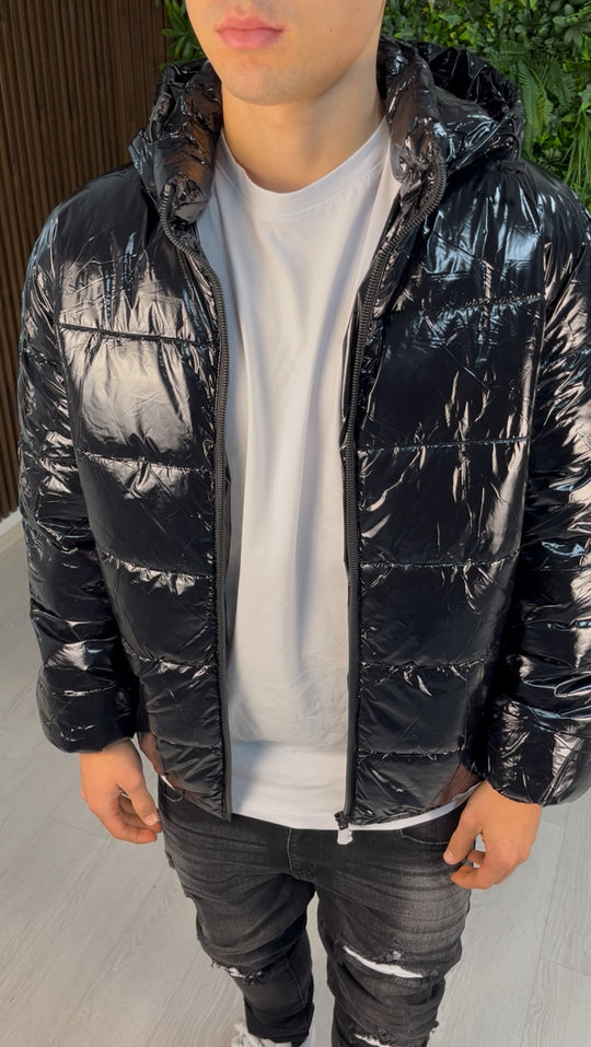 Veste brillante noire