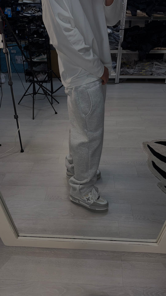 Pantalon de coton à fusée gris