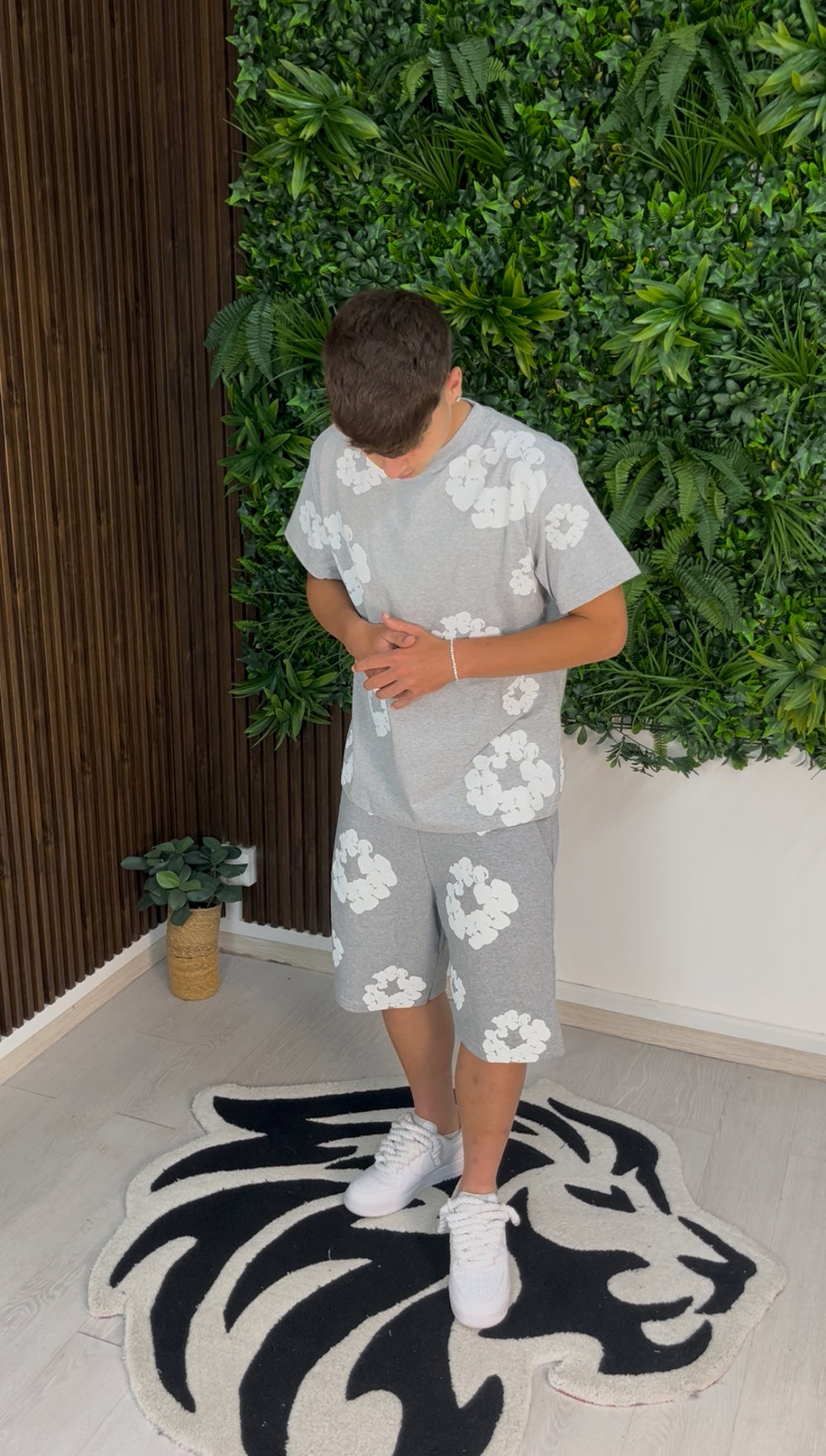 COMPLETO FLOWER GRIGIO