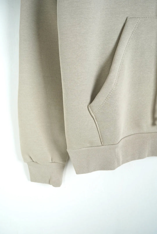 Sweat-shirt en coton beige