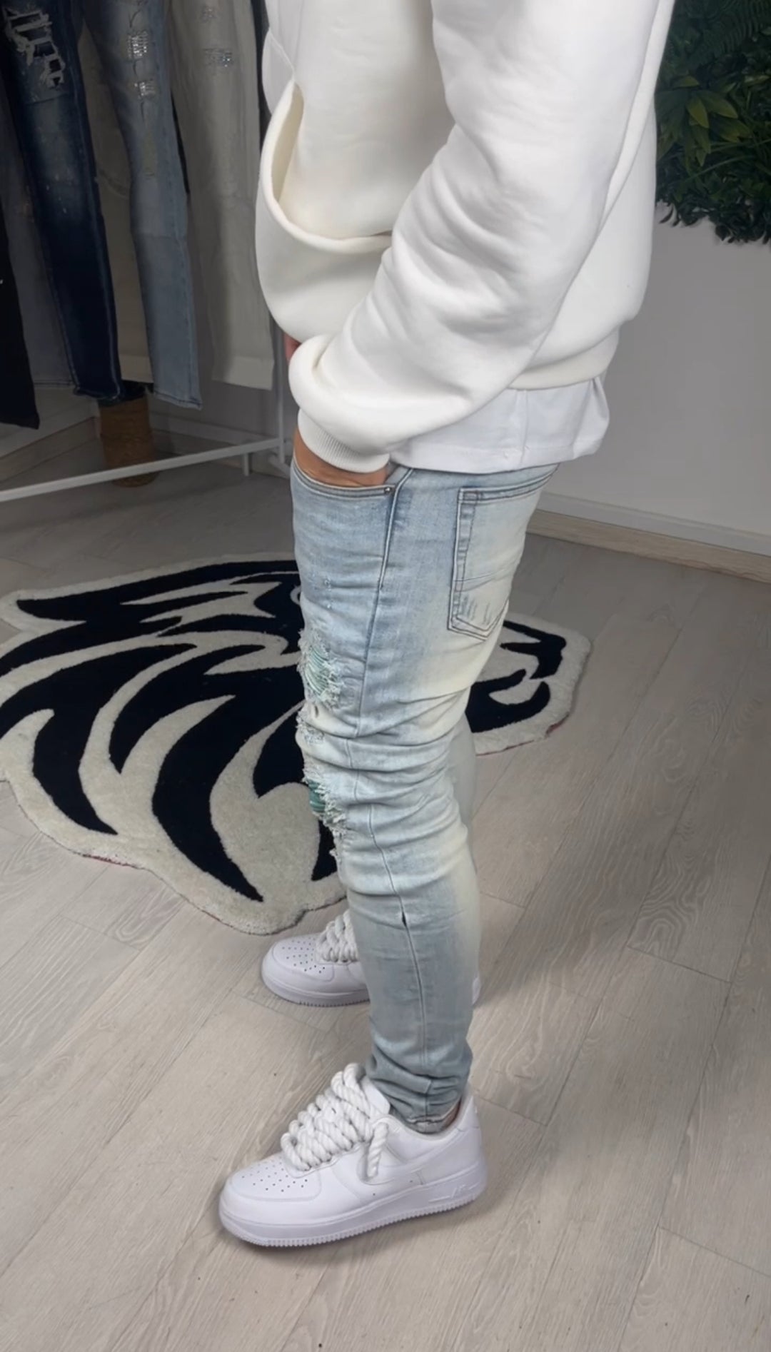 Blaue Augen Jeans
