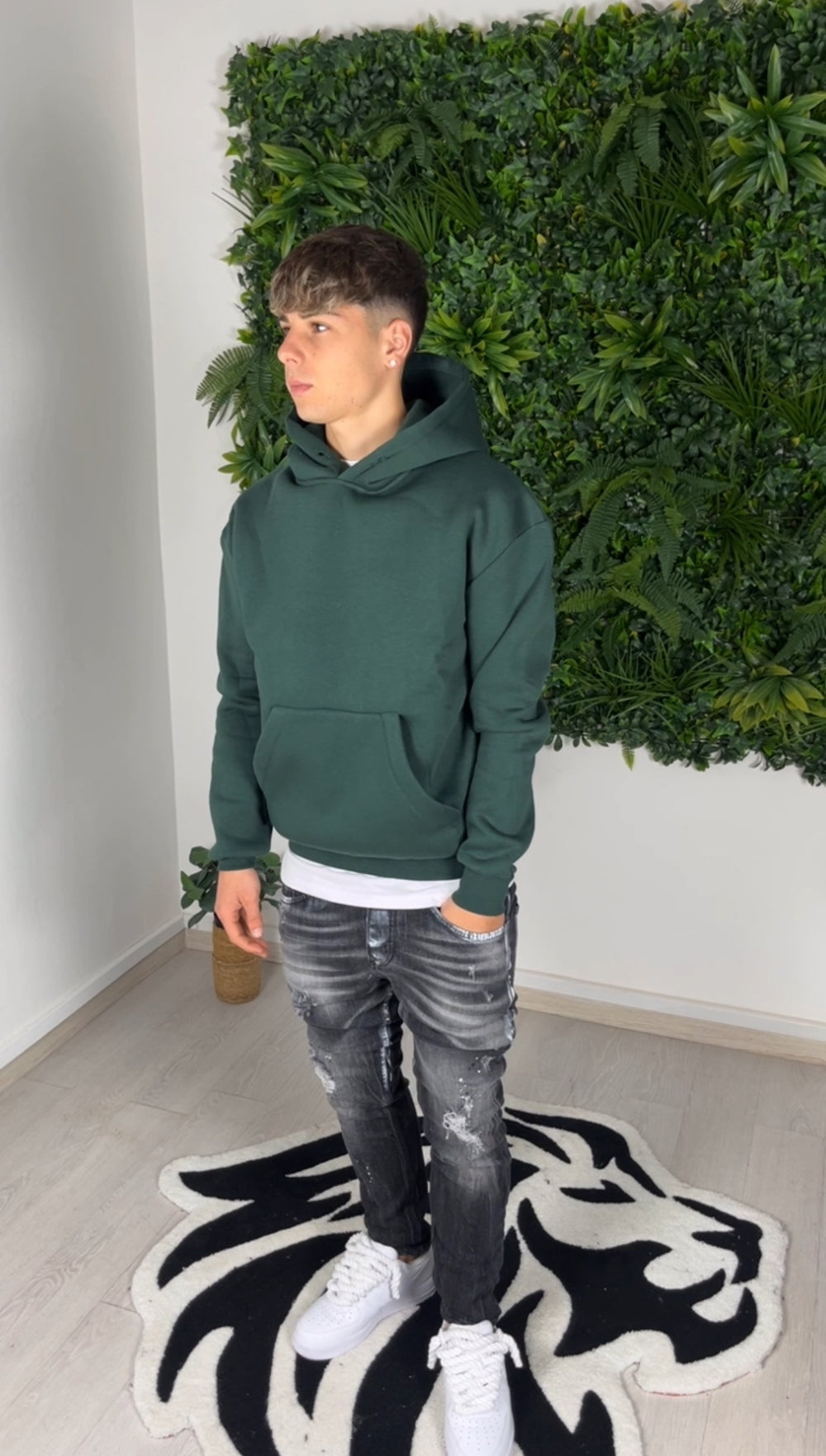 FELPA IN COTONE VERDE GUCCI