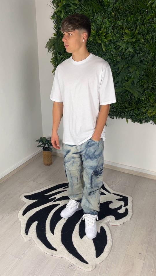 Blue Spalm Jeans Frachtspalm