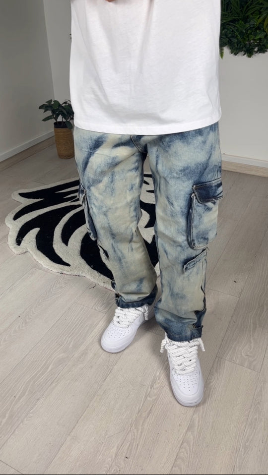 Blue Spalm Jeans Frachtspalm