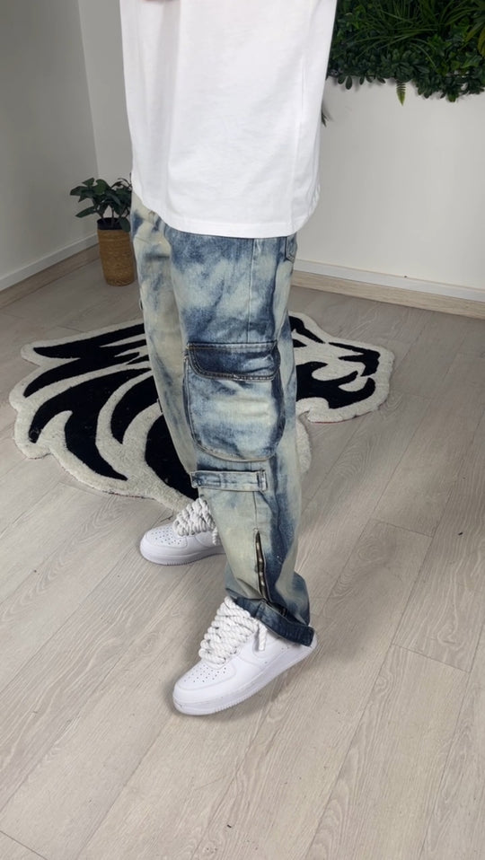 Blue Spalm Jeans Frachtspalm