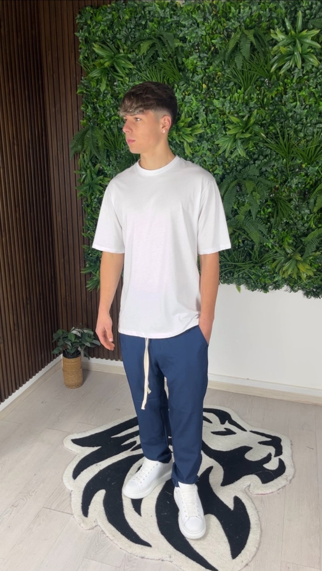 Pantalon chic bleu foncé