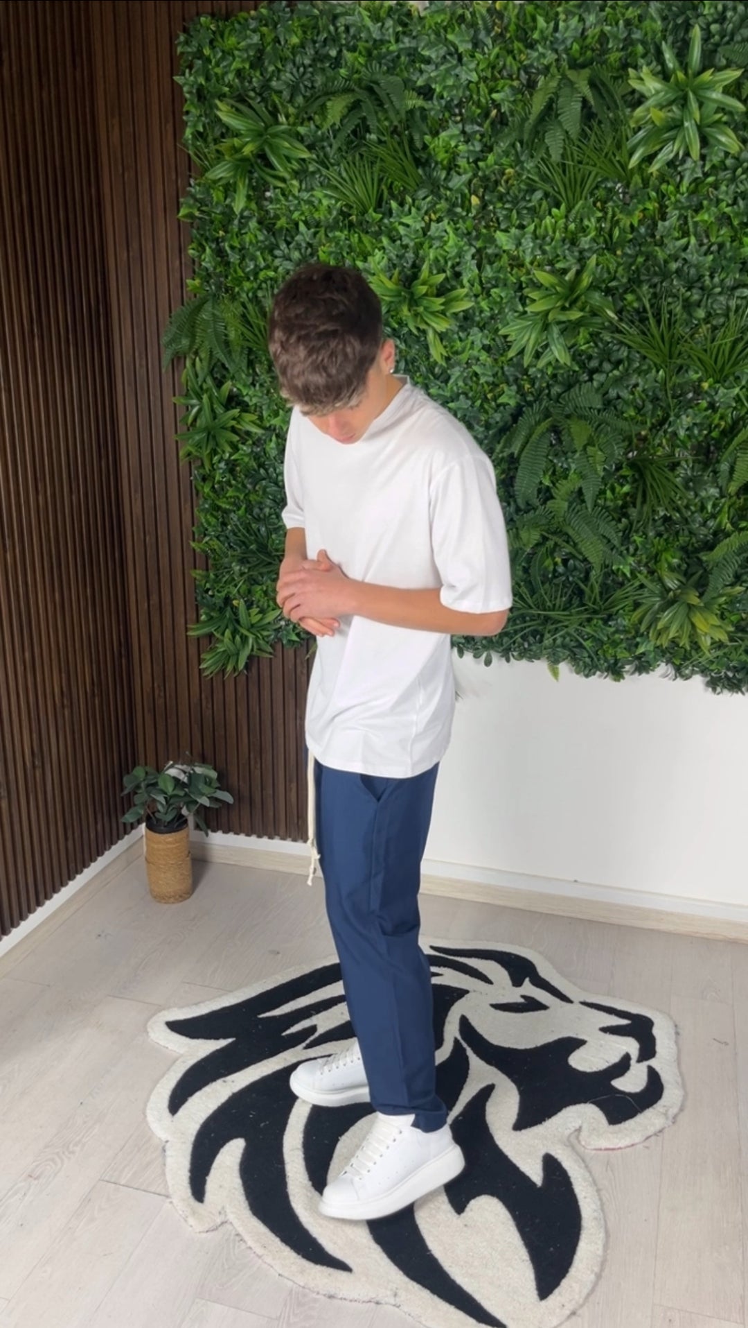 Pantalon chic bleu foncé