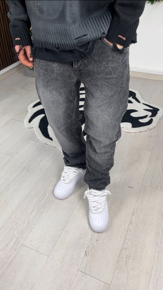 Jean marbre noir baggy