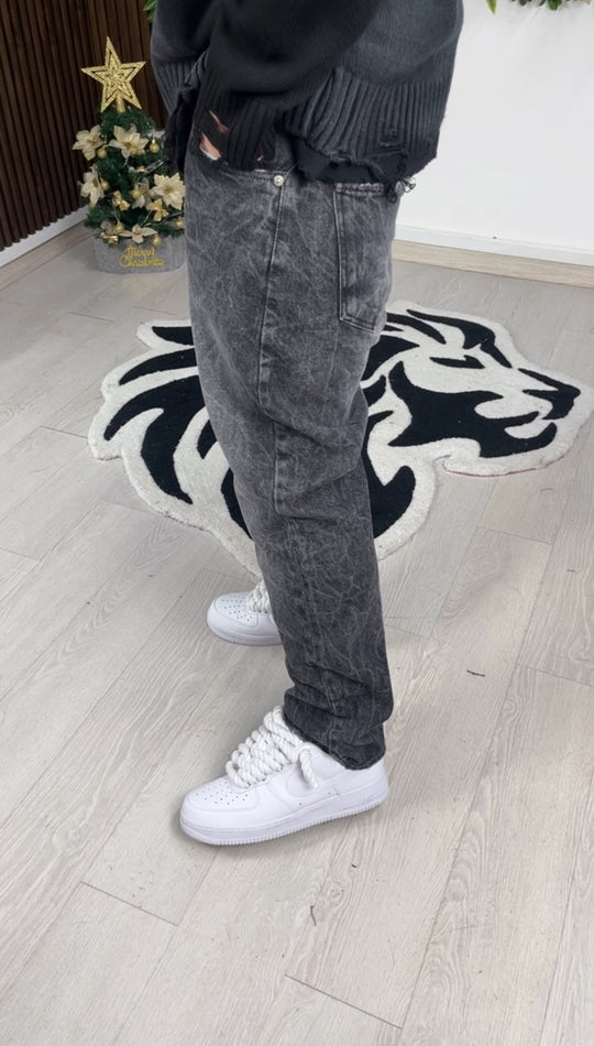 Jean marbre noir baggy