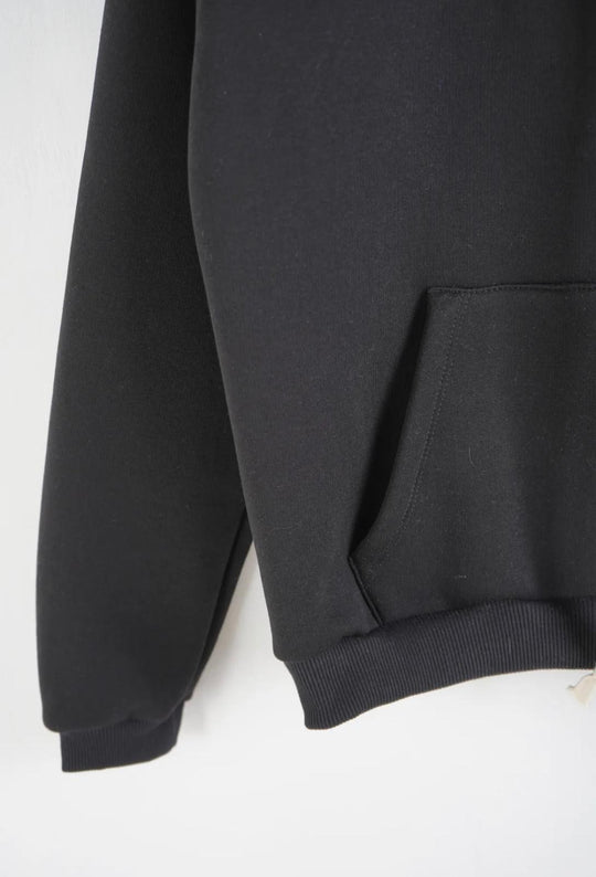 Sweat-shirt en coton noir