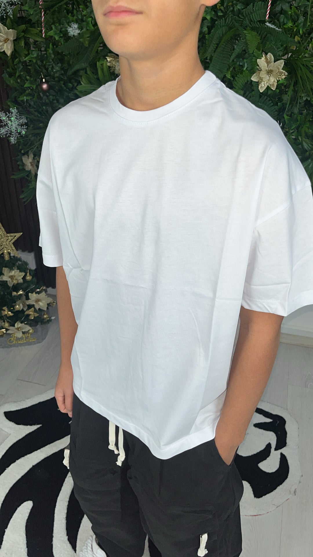 Camiseta de la tripulación blanca