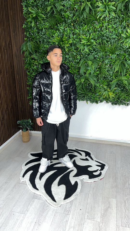 Veste brillante noire