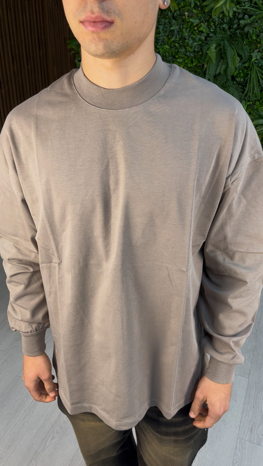 LONGSLEEVE SLIM CUFF COFFEE
