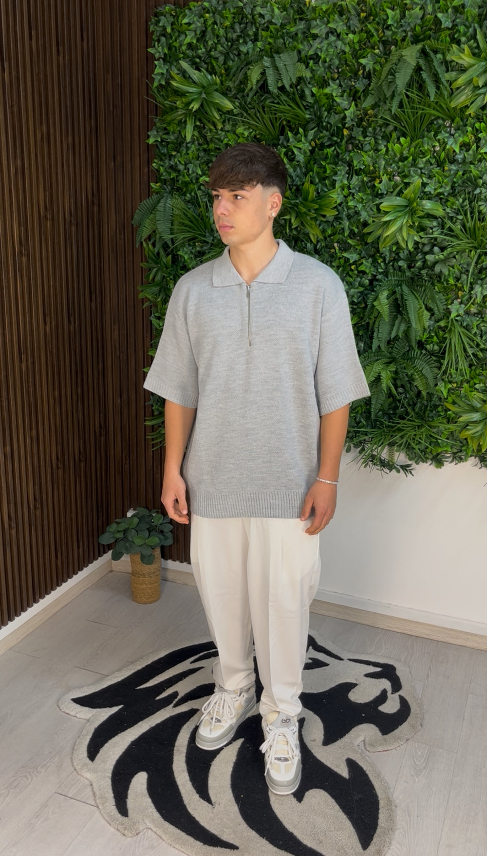 POLO ZIP GRIGIA