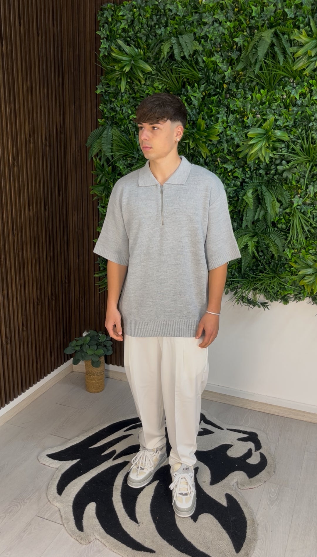 POLO ZIP GRIGIA