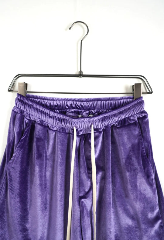 PURPLE CHENILLE SHORT SET