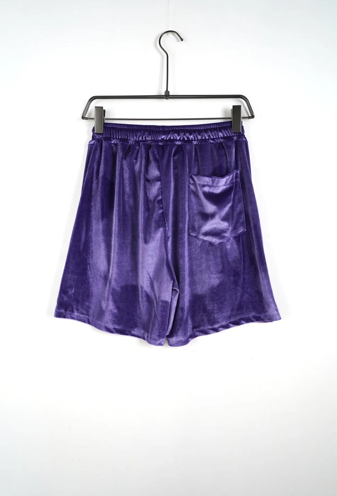 PURPLE CHENILLE SHORT SET