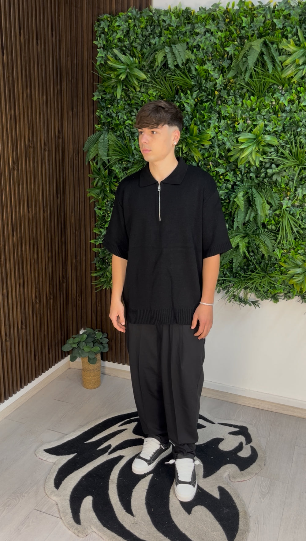 POLO ZIP NERA