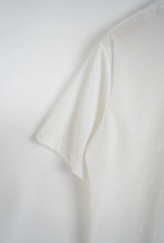 COMPLETO CORTO IN CINIGLIA BIANCO