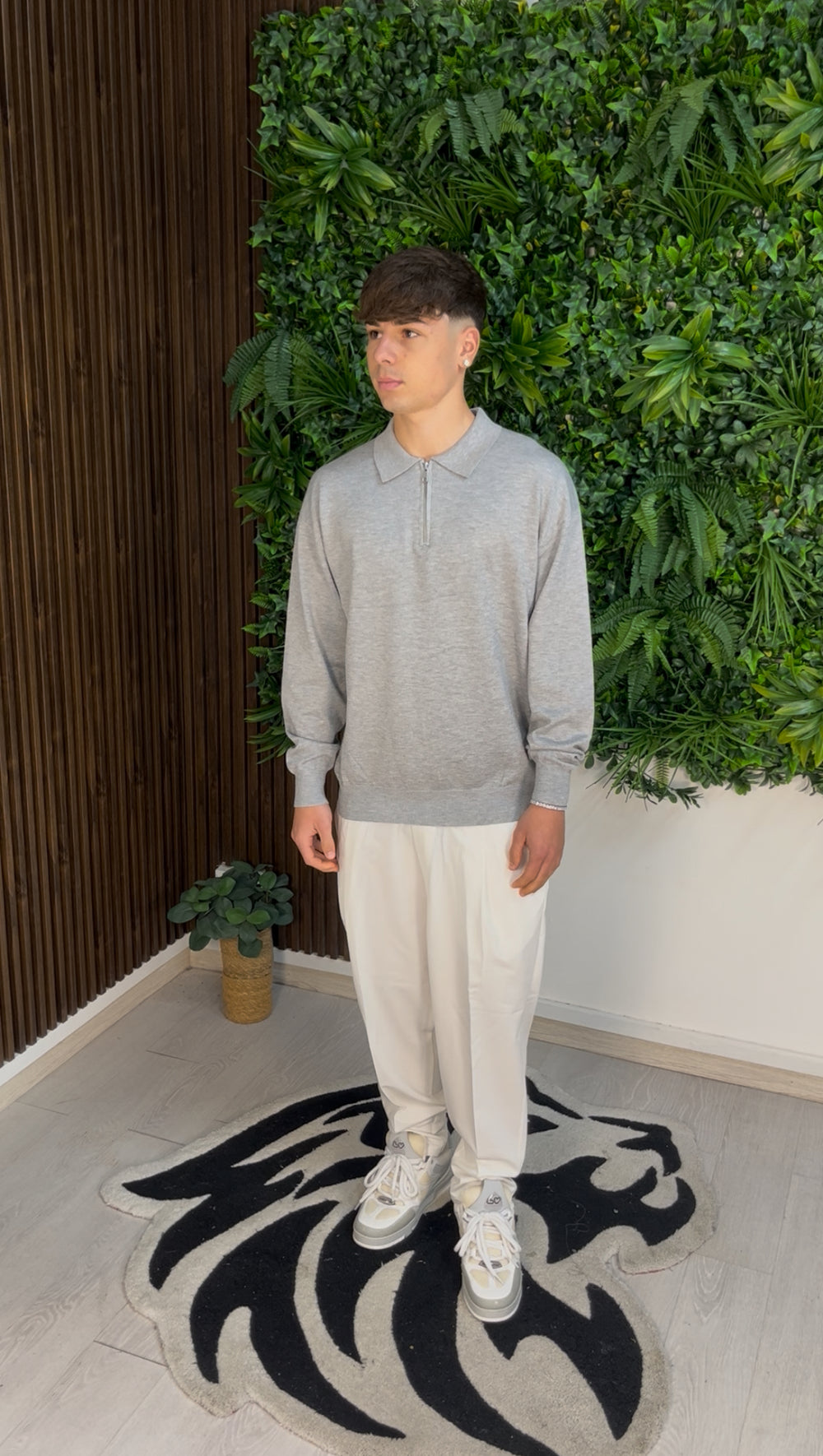 POLO CLASSIC ZIP GREY
