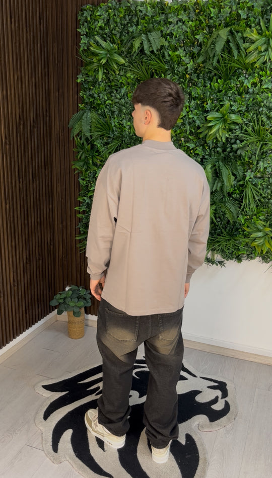 LONGSLEEVE SLIM CUFF COFFEE