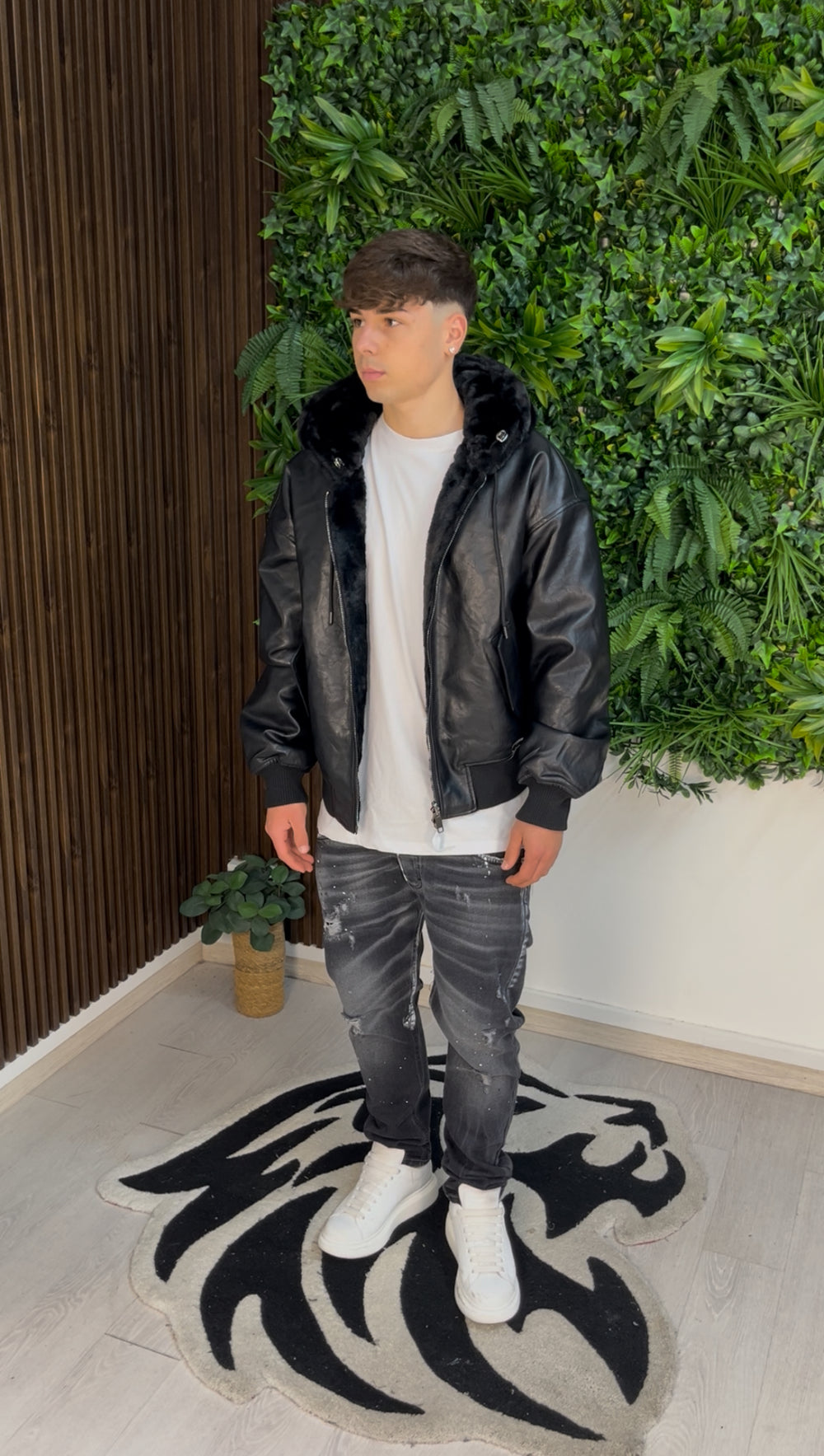 GIACCA REVERSIBILE IN PELLE NERA