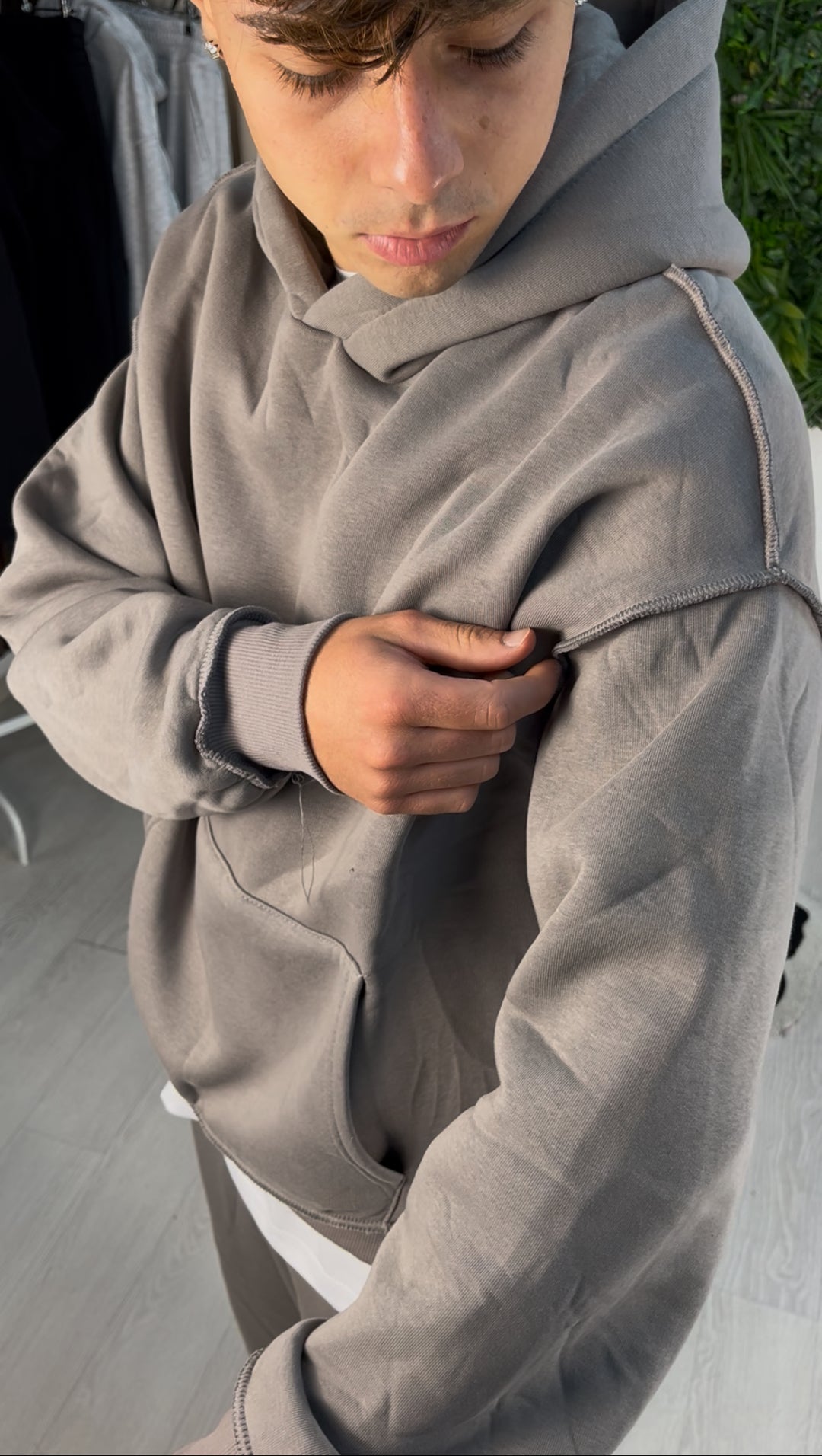 TRACKSUIT FLARE REVERSE GRIGIO SCURO