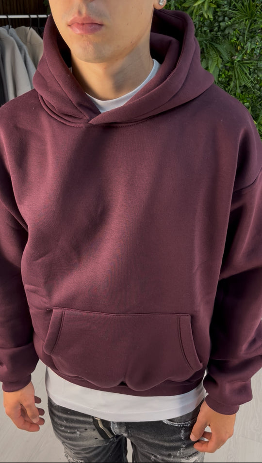 FELPA BOXY BORDEAUX