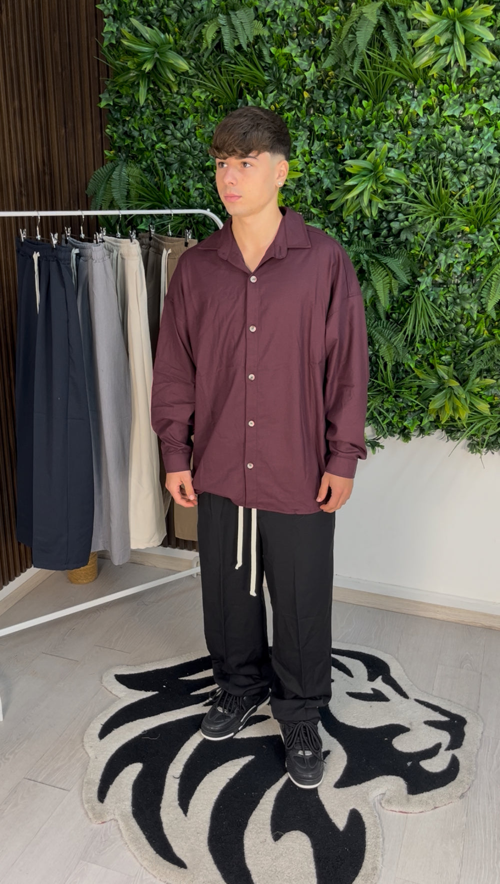 CAMICIA ELEGANT OVER BORDEAUX