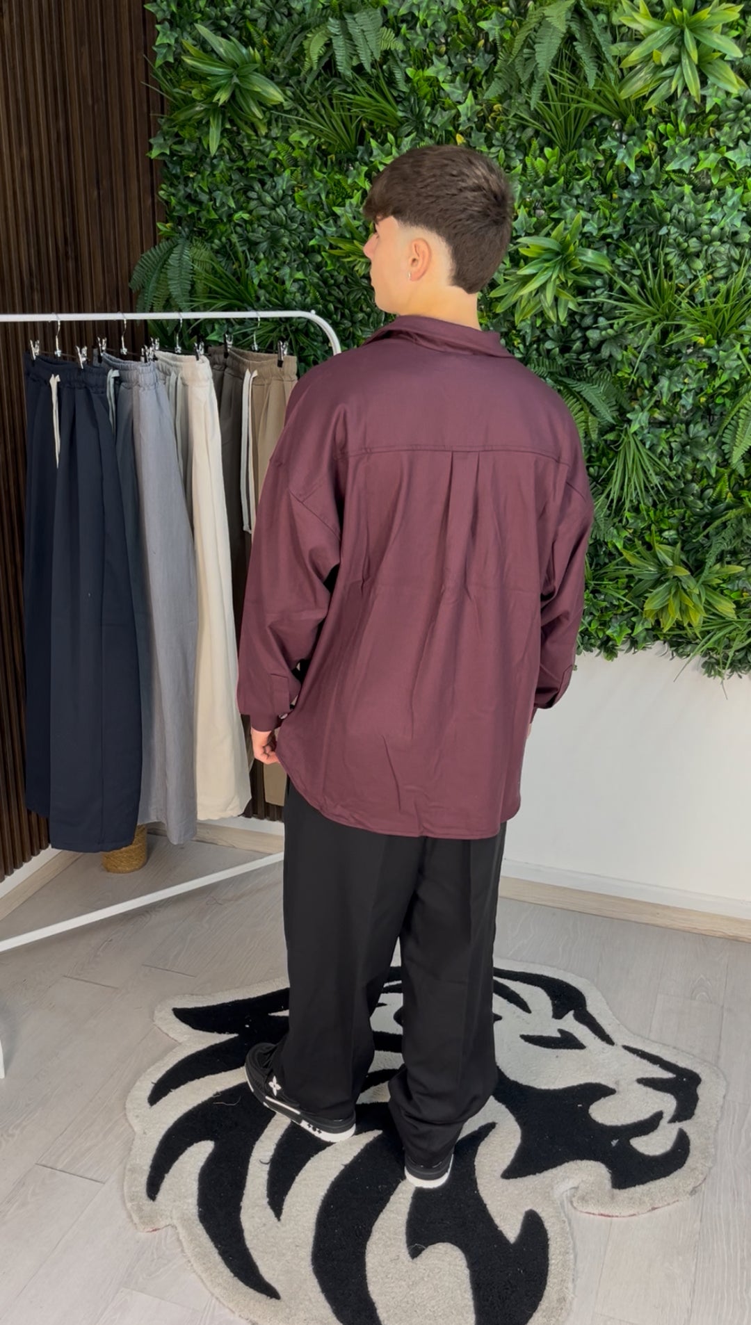 CAMICIA ELEGANT OVER BORDEAUX