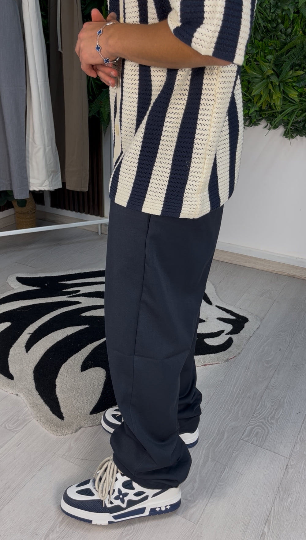 PANTALONE CLASSY BAGGY BLU NOTTE