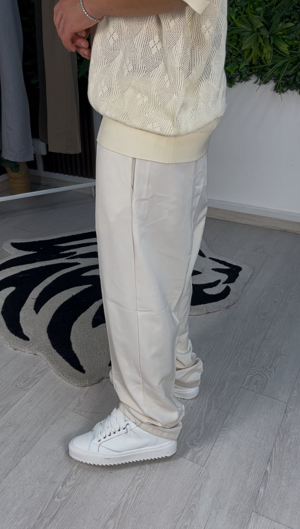 PANTALONE CLASSY BAGGY PANNA