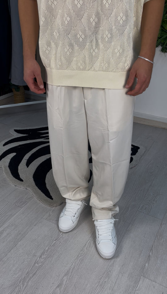 PANTALONE CLASSY BAGGY PANNA