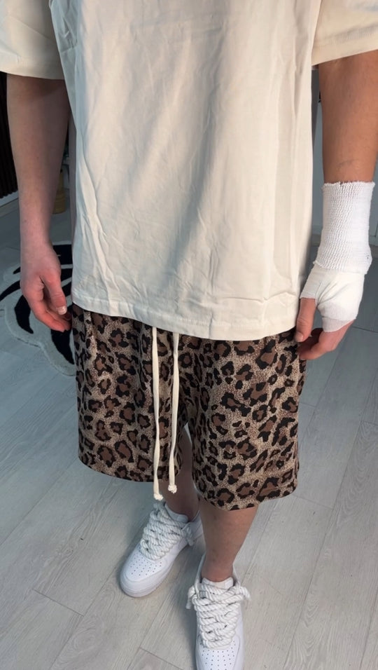 PANTALONCINO LEOPARDATO BEIGE